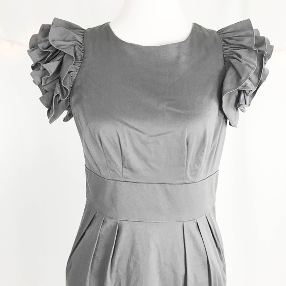 Jessica Simpson Dress Ruffled Flutter Sleeve Sz 10 - Picture 3 of 8